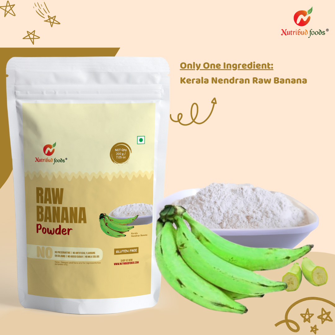 Raw Banana Powder (Kerala Nendran Banana) -- Pack of 1, 200g