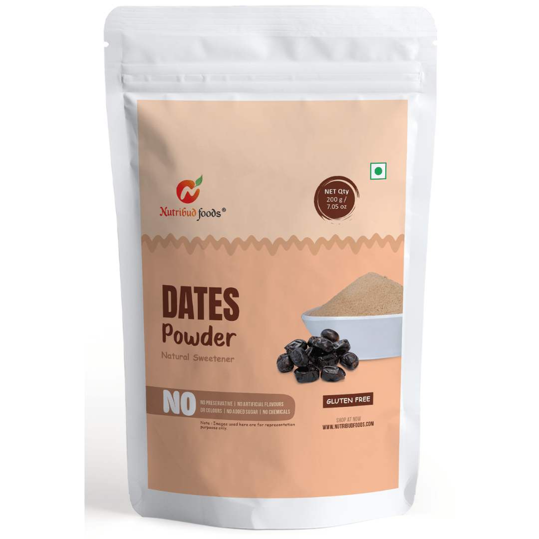 Dates Powder (Natural Sweetener) - Pack of 1 (200g) - Nutribud Foods