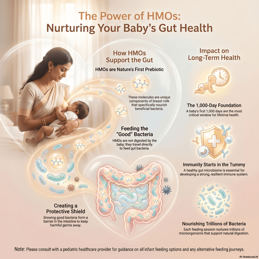 Breastfeeding and Baby’s Gut Microbiome: How Breast Milk Builds Lifelong Health Through HMOs - Nutribud Foods
