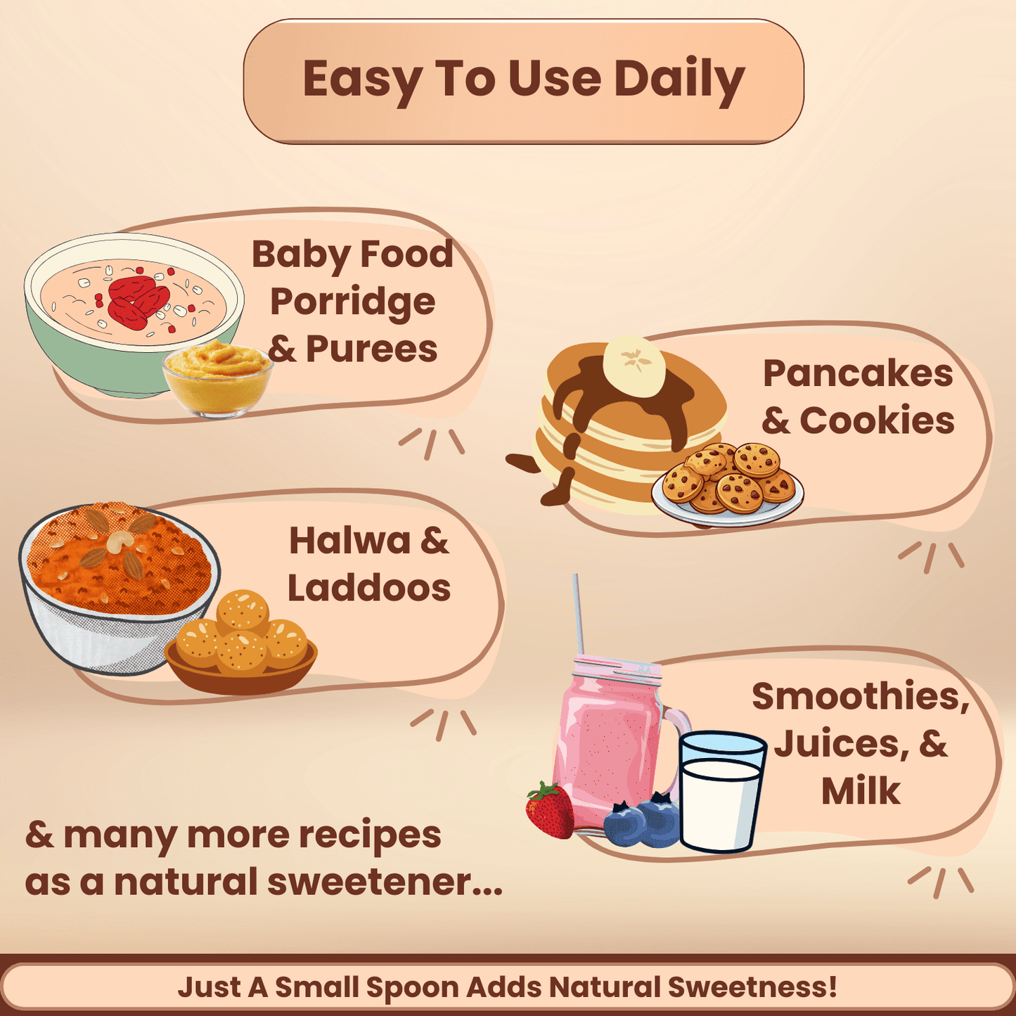 Dates Powder (Natural Sweetener) | Pack of 2 (200g Each) - Nutribud Foods